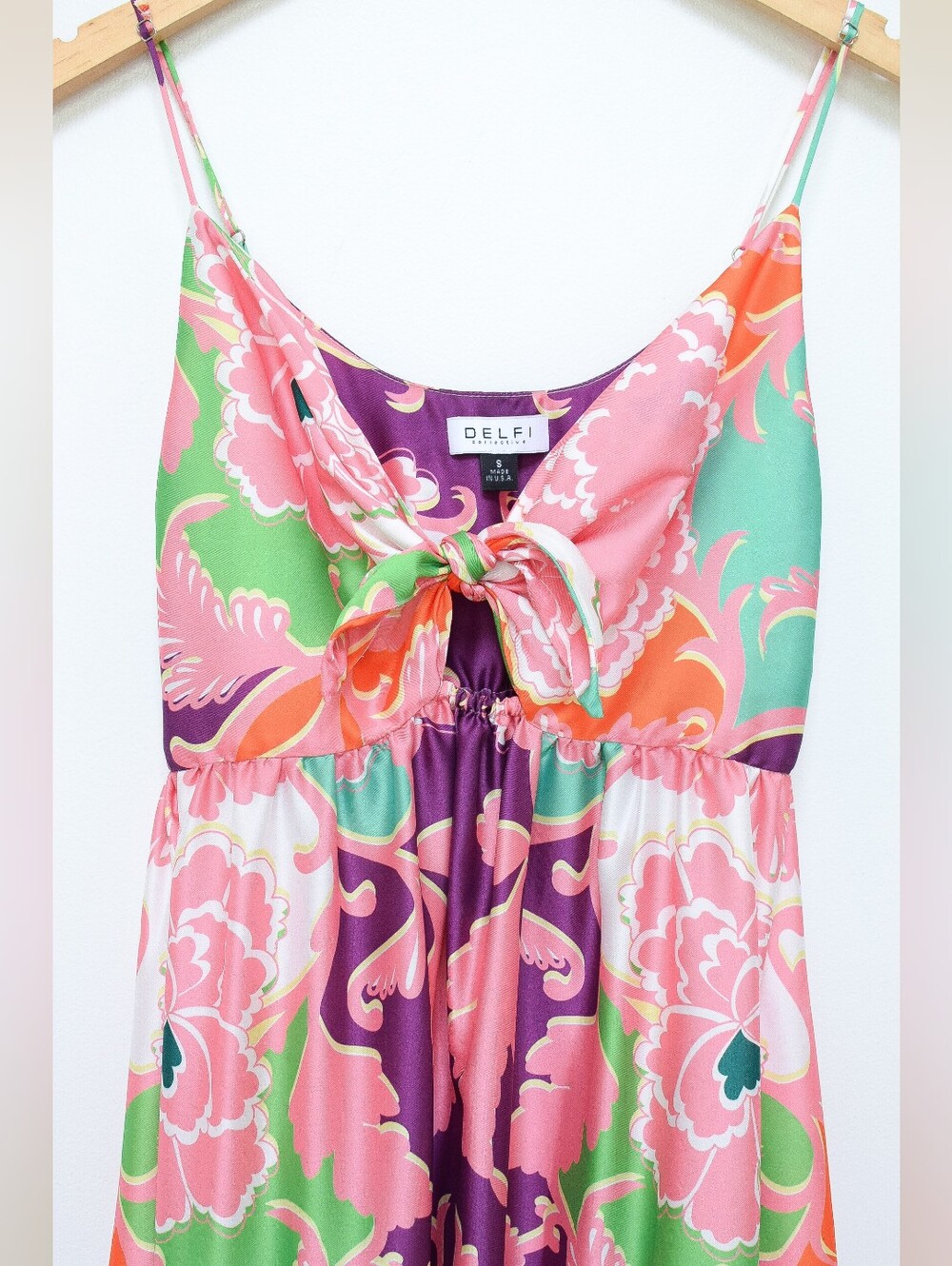 Anthropologie Delfi Collective Sebastienne Cut Out Floral Maxi Dress Size S Boho - Picture 4 of 13